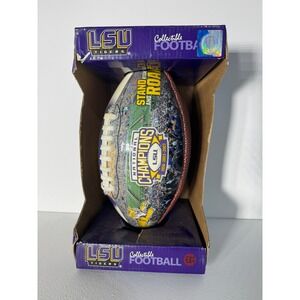 LSU Tigers National Champions Collectible Football 1958 2003 2007 Full Size NIB